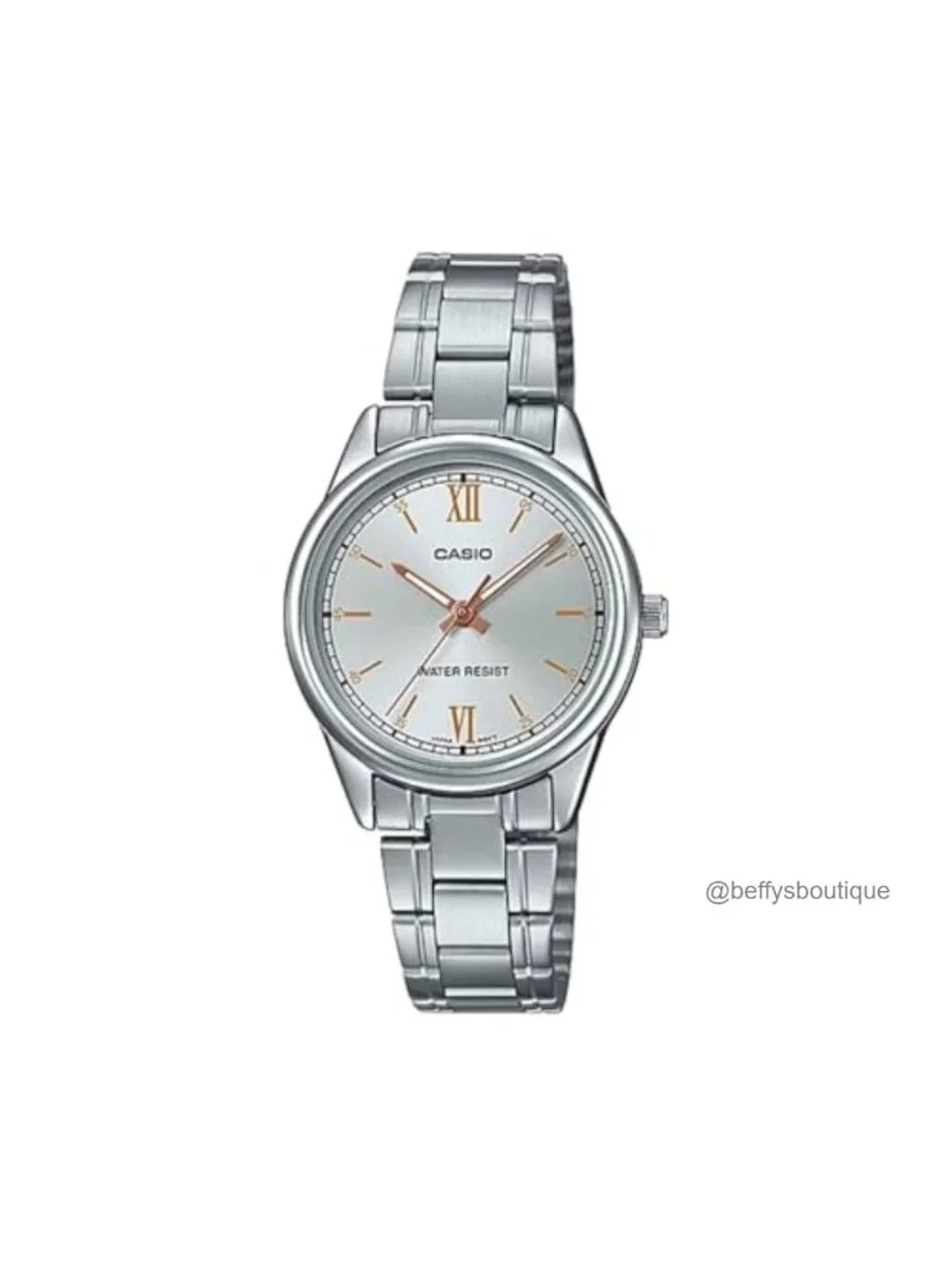 Casio Women's Stainless Steel Quartz Analog Dress Watch, 28mm, Water Resistant